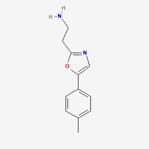 molecular formula C12H14N2O B11819388 2-(5-(p-Tolyl)oxazol-2-yl)ethanamine 