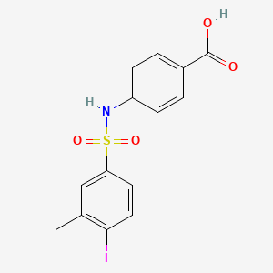 molecular formula C14H12INO4S B1181940 4-(4-Iodo-3-methylbenzenesulfonamido)benzoic acid 