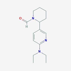 2-(6-(Diethylamino)pyridin-3-yl)piperidine-1-carbaldehyde