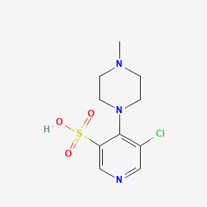 molecular formula C10H14ClN3O3S B11819416 5-Chloro-4-(4-methylpiperazin-1-yl)pyridine-3-sulfonic acid 