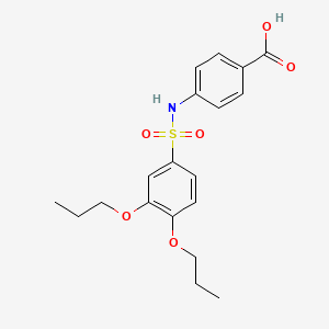 molecular formula C19H23NO6S B1181942 4-(3,4-Dipropoxybenzenesulfonamido)benzoic acid 