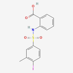 molecular formula C14H12INO4S B1181944 2-(4-Iodo-3-methylbenzenesulfonamido)benzoic acid 