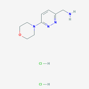 (6-morpholin-4-ylpyridazin-3-yl)methanamine;dihydrochloride