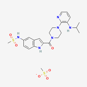 methanesulfonate;N-[2-[4-[3-(propan-2-ylamino)pyridin-2-yl]piperazine-1-carbonyl]-1H-indol-5-yl]methanesulfonamide