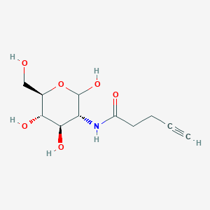 molecular formula C11H17NO6 B11819486 N-[(3R,4R,5S,6R)-2,4,5-trihydroxy-6-(hydroxymethyl)oxan-3-yl]pent-4-ynamide 