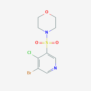 molecular formula C9H10BrClN2O3S B11819518 4-((5-Bromo-4-chloropyridin-3-yl)sulfonyl)morpholine 