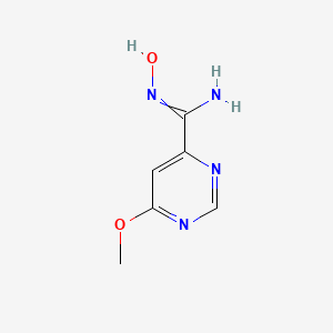 molecular formula C6H8N4O2 B11819589 N'-hydroxy-6-methoxypyrimidine-4-carboximidamide 