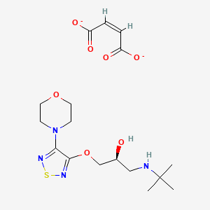 2-Propanol, 1-[(1,1-dimethylethyl)amino]-3-[[4-(4-morpholinyl)-1,2,5-thiadiazol-3-yl]oxy]-, (2S)-, (2Z)-2-butenedioate (salt)