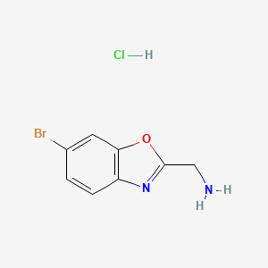 molecular formula C8H8BrClN2O B11819650 (6-Bromo-1,3-benzoxazol-2-yl)methanamine hydrochloride 