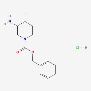 molecular formula C14H21ClN2O2 B11819770 (3R,4S)-Benzyl 3-amino-4-methylpiperidine-1-carboxylate hydrochloride 