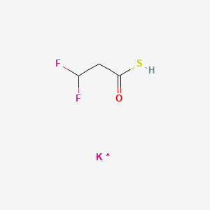 molecular formula C3H4F2KOS B11819777 CID 162367986 