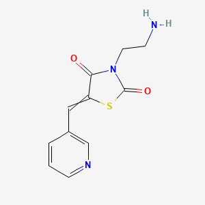 molecular formula C11H11N3O2S B11819791 3-(2-aminoethyl)-5-(pyridin-3-ylmethylidene)-1,3-thiazolidine-2,4-dione 