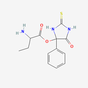 molecular formula C13H15N3O3S B11819810 (5-Oxo-4-phenyl-2-sulfanylideneimidazolidin-4-yl) 2-aminobutanoate 