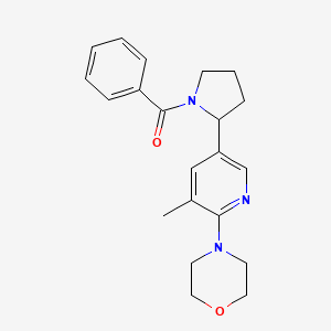 molecular formula C21H25N3O2 B11819848 (2-(5-Methyl-6-morpholinopyridin-3-yl)pyrrolidin-1-yl)(phenyl)methanone 