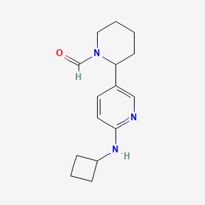 molecular formula C15H21N3O B11819878 2-(6-(Cyclobutylamino)pyridin-3-yl)piperidine-1-carbaldehyde 