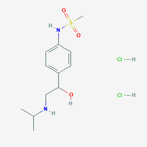 molecular formula C12H22Cl2N2O3S B11819880 N-[4-[1-hydroxy-2-(propan-2-ylamino)ethyl]phenyl]methanesulfonamide;dihydrochloride 