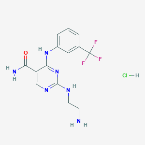 molecular formula C14H16ClF3N6O B11819883 Syk Inhibitor II hydrochloride 