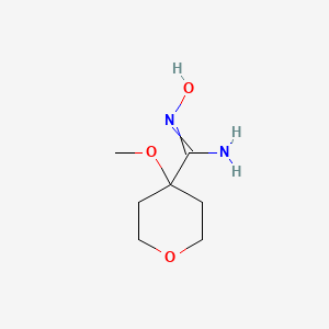 molecular formula C7H14N2O3 B11819899 N'-hydroxy-4-methoxyoxane-4-carboximidamide 