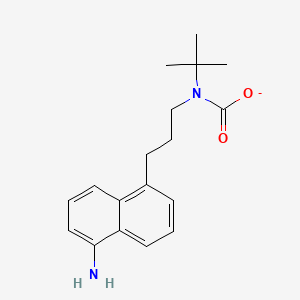 molecular formula C18H23N2O2- B11819902 N-[3-(5-aminonaphthalen-1-yl)propyl]-N-tert-butylcarbamate 