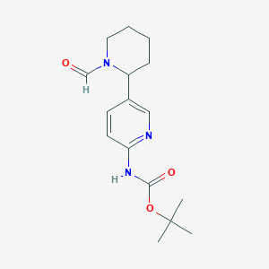 tert-Butyl (5-(1-formylpiperidin-2-yl)pyridin-2-yl)carbamate