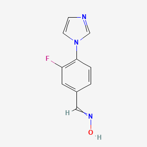 molecular formula C10H8FN3O B11819932 N-[(3-fluoro-4-imidazol-1-ylphenyl)methylidene]hydroxylamine 