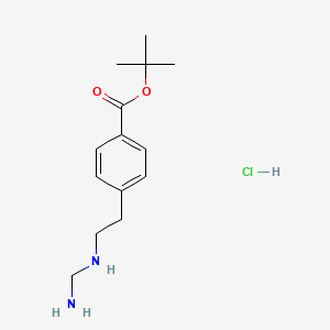 Tert-butyl 4-{2-[(aminomethyl)amino]ethyl}benzoate hydrochloride