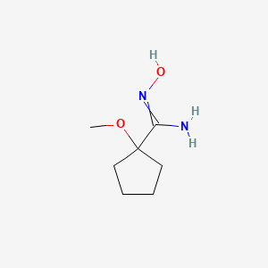 molecular formula C7H14N2O2 B11819943 N'-hydroxy-1-methoxycyclopentane-1-carboximidamide 