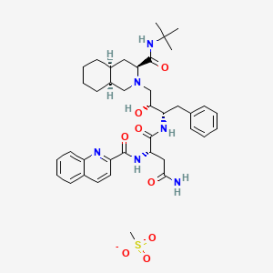 molecular formula C39H53N6O8S- B11819971 Saquinavir methanesulfonate 