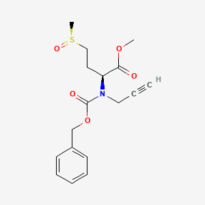 molecular formula C17H21NO5S B11819973 methyl (2S)-4-[(S)-methylsulfinyl]-2-[phenylmethoxycarbonyl(prop-2-ynyl)amino]butanoate 