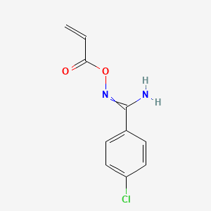 molecular formula C10H9ClN2O2 B11819979 [[Amino-(4-chlorophenyl)methylidene]amino] prop-2-enoate 