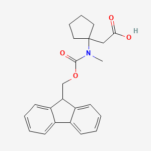 2-[1-[9H-fluoren-9-ylmethoxycarbonyl(methyl)amino]cyclopentyl]acetic acid