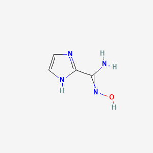 molecular formula C4H6N4O B11820012 N'-hydroxy-1H-imidazole-2-carboximidamide 