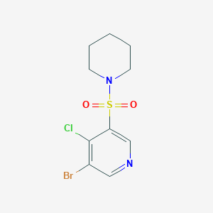 3-Bromo-4-chloro-5-(piperidin-1-ylsulfonyl)pyridine