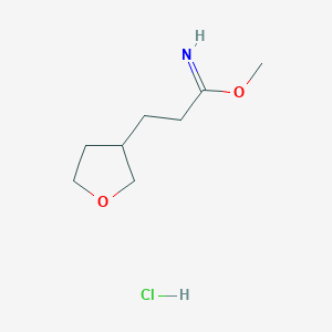 Methyl 3-(tetrahydrofuran-3-yl)propanimidate hydrochloride