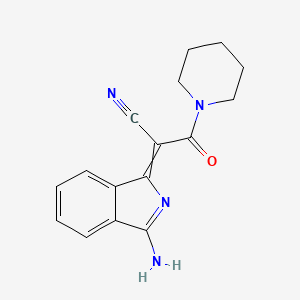 2-(3-amino-1H-isoindol-1-ylidene)-3-oxo-3-piperidin-1-ylpropanenitrile