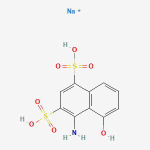 molecular formula C10H9NNaO7S2+ B11820087 Sodium;4-amino-5-hydroxynaphthalene-1,3-disulfonic acid 