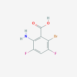 molecular formula C7H4BrF2NO2 B11820134 2-Amino-6-bromo-3,5-difluorobenzoic acid 