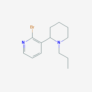 molecular formula C13H19BrN2 B11820148 2-Bromo-3-(1-propylpiperidin-2-yl)pyridine 