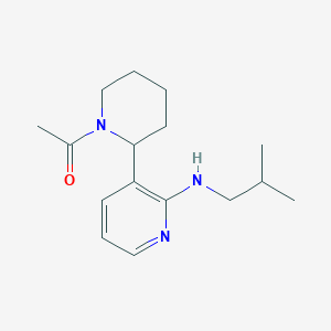 molecular formula C16H25N3O B11820151 1-(2-(2-(Isobutylamino)pyridin-3-yl)piperidin-1-yl)ethanone 