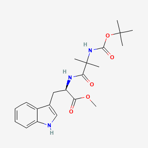 molecular formula C21H29N3O5 B11820183 D-Tryptophan, N-[(1,1-diMethylethoxy)carbonyl]-2-Methylalanyl-, Methyl ester 