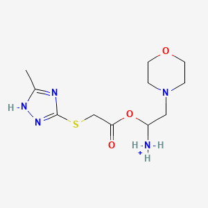 molecular formula C11H20N5O3S+ B11820229 [1-[2-[(5-methyl-1H-1,2,4-triazol-3-yl)sulfanyl]acetyl]oxy-2-morpholin-4-ylethyl]azanium 