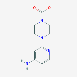 molecular formula C10H13N4O2- B11820232 4-(4-Aminopyridin-2-YL)piperazine-1-carboxylate 