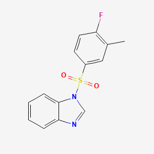 molecular formula C14H11FN2O2S B1182025 1-[(4-fluoro-3-methylphenyl)sulfonyl]-1H-benzimidazole 