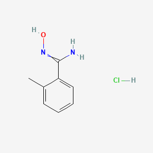 molecular formula C8H11ClN2O B11820257 N'-hydroxy-2-methylbenzenecarboximidamide;hydrochloride 