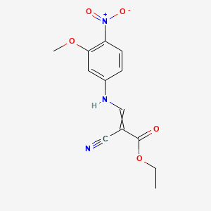 2-Propenoic acid, 2-cyano-3-[(3-methoxy-4-nitrophenyl)amino]-, ethyl ester