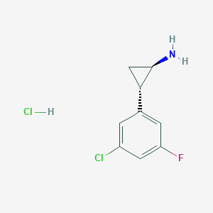 (1R,2S)-2-(3-Chloro-5-fluorophenyl)cyclopropan-1-amine hydrochloride