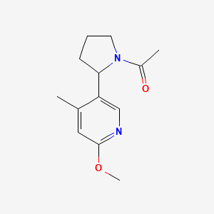 molecular formula C13H18N2O2 B11820316 1-(2-(6-Methoxy-4-methylpyridin-3-yl)pyrrolidin-1-yl)ethanone 