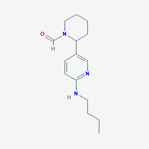 molecular formula C15H23N3O B11820326 2-(6-(Butylamino)pyridin-3-yl)piperidine-1-carbaldehyde 