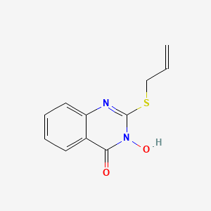 molecular formula C11H10N2O2S B1182034 2-(allylsulfanyl)-3-hydroxy-4(3H)-quinazolinone 
