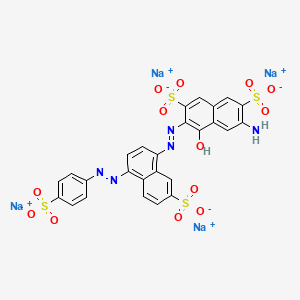 Tetrasodium 6-amino-4-hydroxy-3-[[7-sulphonato-4-[(4-sulphonatophenyl)azo]-1-naphthyl]azo]naphthalene-2,7-disulphonate